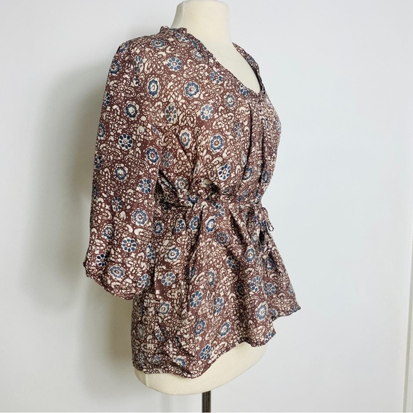 Matta NYC 3/4 sleeve tie waist blouse - Picture 5 of 12